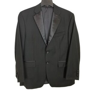 Ralph Lauren Mens Black Wool Tuxedo Jacket Sz 40 S Satin Lapel Suit Blazer